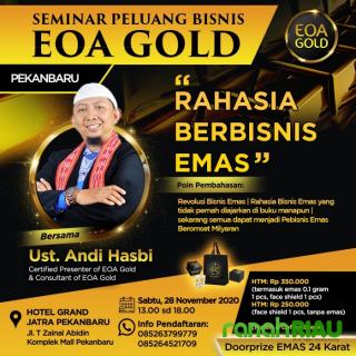 EOA Gold Ajak Masyarakat Pahami Peluang Bisnis Emas